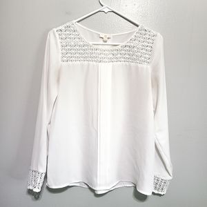 White long sleeve sheer Blouse